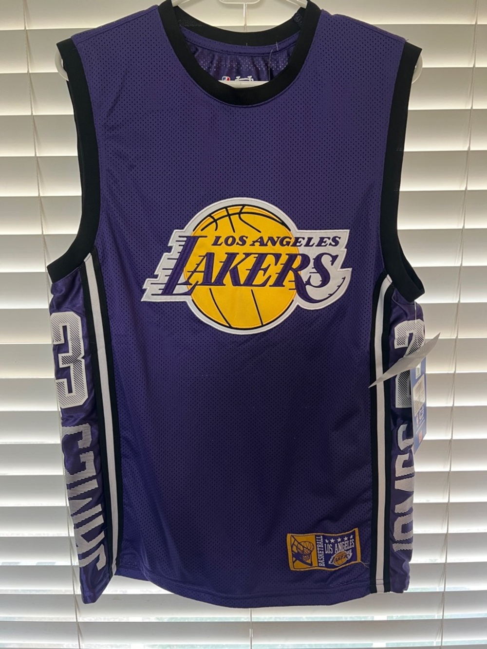 NBA Los Angeles Lakers Purple and Gold Jersey 23 JAMES NWT